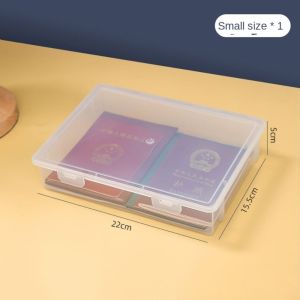 ART SUPPLIESX Plastic Document Organizer Square Shape Clear A4 Organizing Box Simplicity Certificate File Container