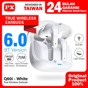 Headset TWS Earphone Bluetooth 6.0 Headphone Earbuds True Wireless PX Q60i Black