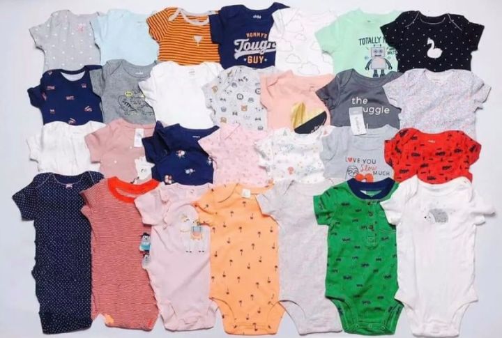 HCM]Body Chip Ngắn Tay Cho Bé Gái/Trai Từ 0-36m Xuất Dư Xịn Các