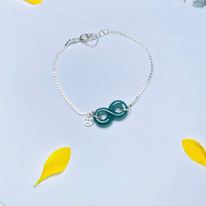 vòng tay nữ bạc mix charm như ý nguyện vô cực ngọc lam ngọc tự nhiên hàng dày vòng tay đá phong thuỷ trang sức thiết kế đủ hoá đơn thẻ bảo hành