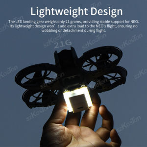 Neo LED Landing Gear for DJI Neo Night Flight Light Extension 10mm Height Leg Luminous Tripod Rechargeable Accessories Built-in Battery Rechargeable Lamp For Dji Neo Landing Gear