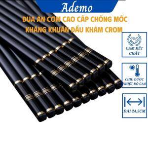 Đũa ăn cơm cao cấp kháng khuẩn chống mốc đầu khảm vàng chống trơn trượt phong cách Nhật Bản làm từ sợi thủy tinh