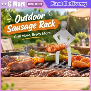 Creative Sausage Grill Holder Novelty BBQ Camping Supplies Outdoor Camping Reusable Sausage Holder Hot Dog Grill Tableware