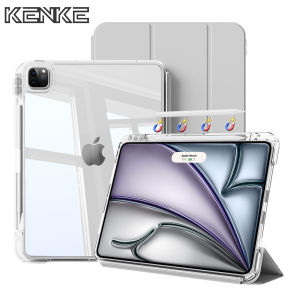 KENKE ipad case Transparent removable case for ipad 2024 M4 pro 11 inch pro 13 ipad 7th 8th 9th gen Air 6th 13 inch Air 11 pro 12.9 ipad Air 4th gen air 5th gen mini6 ipad 10th gen（2020/2021/2022）With pencil slot supports horizontal and vertical suppor