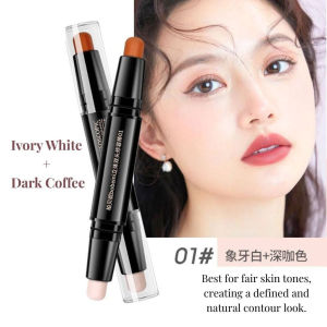 [Pos Dari Malaysia] Dual Head Contour Stick Highlight Nasal Shadow Trimming Highlight Concealer Shadow Makeup Pen
