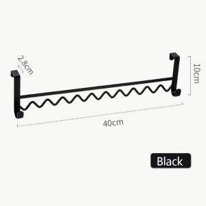 Bedside Hanging Rack Punch Free Bedside Storage Hook Wave Design Space-Saving Storage Rack Hook