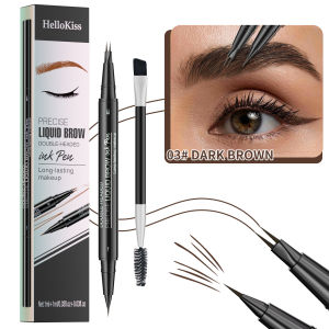 Two-pronged Wild Eyebrow Pencil Long Lasting Easy To Grip Eyebrow Tattoo Waterproof Thin Liquid Lying Silkworm Brow Pen