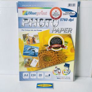 PHOTO PAPER KERTAS FOTO PHOTO GLOSSY 230GRAM 5760dpi EXTRA WHITE A4