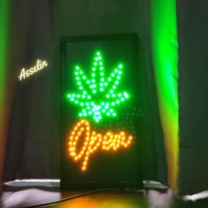 ป้ายไฟสำเร็จรูป รุ่น OPEN-เเนวตั้ง ป้ายไฟLED ตกแต่งร้านค้า (ขนาด48X25X2ซม.) มีบริการรับทำป้ายไฟ LED