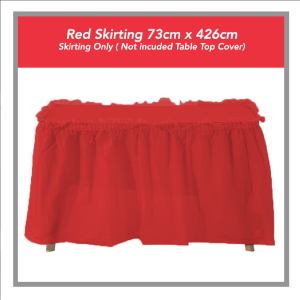 Disposable PEVA Party Table Skirting Meja Birthday Festival Decoration Event Skirt Plastik Murah PEVA防水防油桌裙套装生日派对婚庆彩色聚会招待装饰桌裙套装