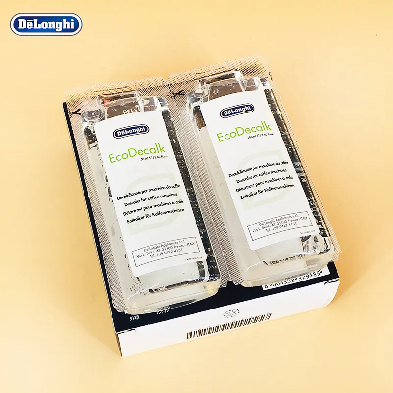 DeLonghi Descaler Cleaner EcoDecalk Coffee Machine - 2 X 100ml Genuine  8004399329485