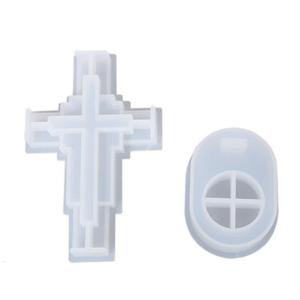 Clear Crucifix Mold Resin Casting Holder Silicone Mold Suitable for Epoxy Resin Diy Holder Family Table D