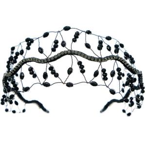 Elegant Beaded Hair Net Rhinestones Women Party Beautiful Headpiece for Weddings and Parties