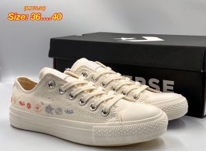 รองเท้าผ้าใบConvers Chuck Taylor X Flower Sz.36-40 *ดอกไม้* พร้อมอปก.ครบเซท รองเท้าลำลอง รองเท้าผ้าใบ รองเท้าแฟชั่น รองเท้าคอนเวิส รีวิวจากงานจริง H7A001