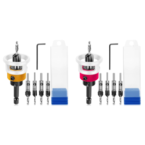 Bộ mũi khoan loe miệng Chế biến gỗ counterbore khoan lỗ bit countersink bit độ sâu điều chỉnh thí điểm khoan bit