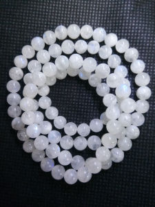 白月光石水晶项链 white moonstone crystal necklace 6mm