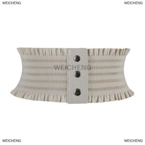 [COD] WEICHENG New Simple Design Womens Elastic Wide Waistband Hemline Decoration Cummerbund Ladies Overcoat Belt For Women