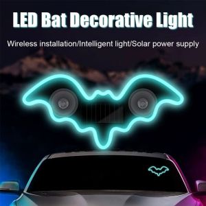 TUO29 Wireless Car Solar LED Light RGB Color Dynamic Gradient Car Window Neon Light Romantic Easy Installation Car Interior Decoration Light Car Interior