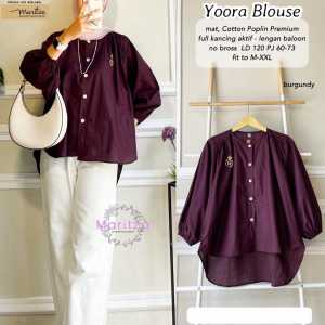 BISA COD - Yora Blouse Bahan Katun Paris Premium / Baju Wanita Terbaru 2023 Kekinian / Atasan Wanita / Atasan Muslimah / Blouse Wanita