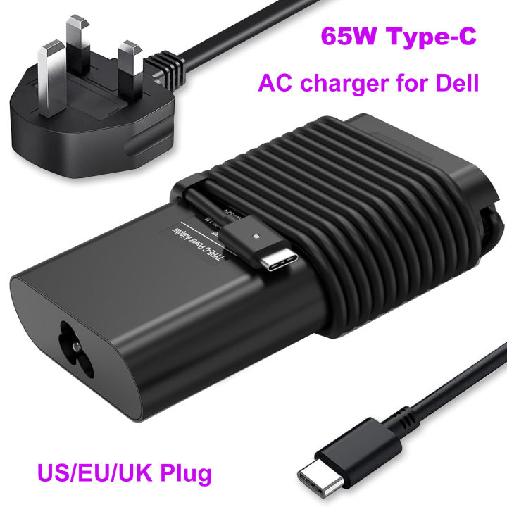 65W USB C Laptop Charger Adapter for Dell Latitude 3420 5520 5285 5290 5330  5320 5420 7212 7275 7390 7420，XPS 12 9250/13 9350,Chromebook 3100 3400