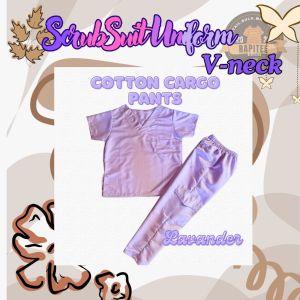 [RAPITEE] SCRUBSUIT CARGO PANTS CANADIAN COTTON SET UNIFORM