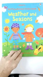 🌟มาใหม่🌟 Weather and seasons first sticker book สมุดภาพสติ๊กเกอร์ (เนื้อหาเป็นภาษาอังกฤษ) sticker book หนังสือนิทานภาษาอังกฤษ หนังสือ