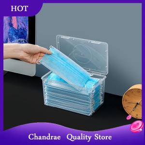 [Chandrae] กล่องเก็บหน้ากากกล่องกระดาษทิชชูเปียกที่ใส่ทิชชู่เปียกที่ใส่ทิชชู่เปียกสำหรับเด็กในครัวเรือนกันฝุ่นพร้อมฝาปิดภาชนะปิดผนึกในครัว