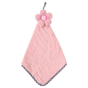 Hangable Coral Fleece Absorbent Flower Soft Hand Towels Kitchen Bathroom Cleaning Towels Non-linting Sun Flower Towels