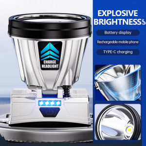 【teknologi Jerman】30 hari tanpa pengisian daya 1999000mah 300Watt senter kepala led cas tahan Senter Berkemah Headlamp Outdoor Senter Kepala Senter Super Terang Kepala Senter Kepala Super Terang Led SENTER KEPALA darurat stong light Headlamp berkemah