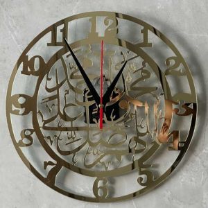 MEZCJ Silent Acrylic Wall Clock Ethnic Style Minimalist Decorative Timepiece Modern 30cm Hanging Clock Ornament Living Room