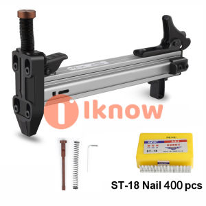 ST-18 Reset Manual Nailer Tools Machine Power Tools Semi-Automatic Nailing Cement Brick Wall Steel Nails No Air Source Required Pneumatic Nailer 18mm Nail Trunking nailer