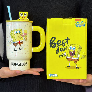 SpongeBob SquarePants 750ml Mug Kawaii Anime Cartoon Printing Accessories Patrick Star Ceramic Cups Ornaments Childrens Gifts