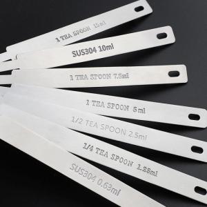 [Ashely Joson] COD 1 4 cái muỗng cà phê dài xử lý 304 thép không gỉ muỗng canh Stackable bếp đo lường muỗng phù hợp với cà phê container