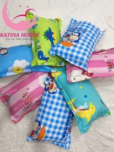 Gối cho bé sơ sinh và trẻ nhỏ Katina House vải Cotton Thắng Lợi mềm mát họa tiết gần gũi
