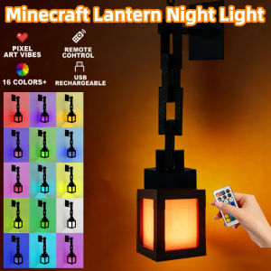 16-Colors RGB Pixel Lantern Night Light with Remote Control My World Lantern Peripheral Home Decor
