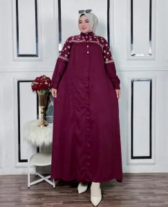 COD Dress Terbaru / Inayah Dress BUSUI / Bahan Rayon Twill Bordir / Dress Lebaran / Gamis Termurah
