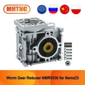 Worm Gear Reducer NMRV030 High Torque Gear Reducer Input 11mm Output 14mm Gear Ratio 5:1 to 80:1 Suitable for Nema23 Motor