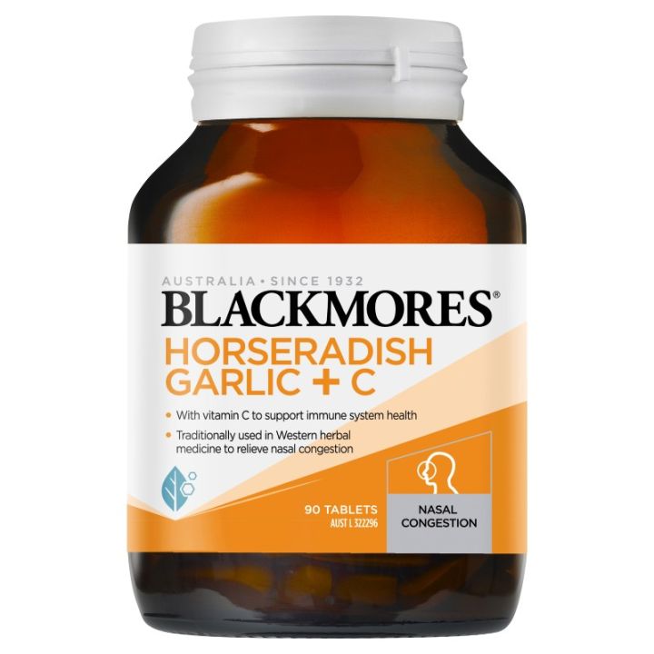 Blackmores Horseradish Garlic + C 90 Tablets Expiry Mar 2025
