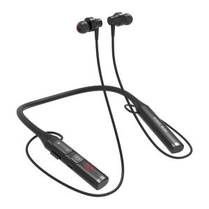New private model neckband Bluetooth earphones   Multifunctional display with radio card slot wireless sports long battery life