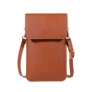 Simple Mobile Phone Bag Female Crossbody Touch Screen Purse Large Capacity Travel Card Bag Fashion One Shoulder Crossbody Protective Universal Cell Phone Pouch Cover