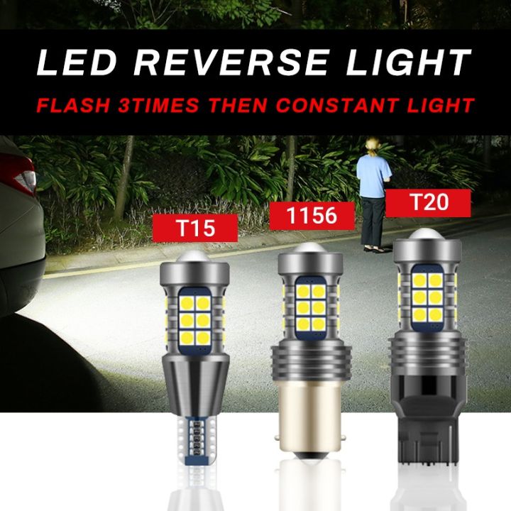1PC 27LED Car Reverse Light Bulb Flash & Non Flash T15 1156 T20/7440 ...