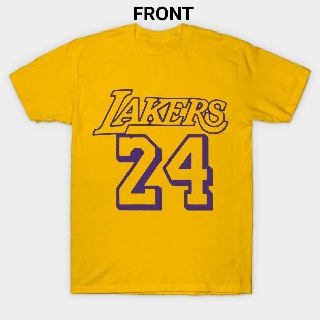 NBA Los Angeles Lakers Kobe Bryant Jersey T-Shirt High Quality Cotton ...