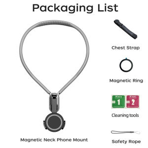 Magnetic Neck Mount Phone Holder Anti-Shake 360 ° Rotating Foldable Portable POV Phone Holder