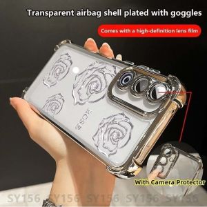 Casing OPPO A3 Pro 5G A3Pro A 3Pro 5G Casing Clear Luxury Aesthetic Shockproof Thickened Air Cushion Anti-Fall