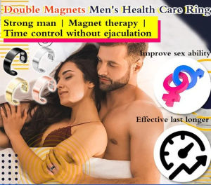 Double Magnetic Ring Black Gold Ring Fashion Titanium Steel Ring For Men Women Groove Ring 功能性戒指