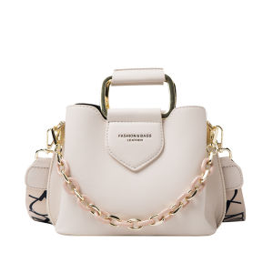 al Cross-Border Womens Bag 2025 New Bucket Bag Korean Style Shoulder Bag Handbag Chain Commuter Bag Messenger Bag Womens Small Bag