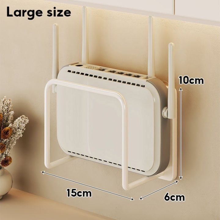 Wifi Router Bracket Wall Mounted Router Holder WiFi Storage Bracket Non Drilling Power ...