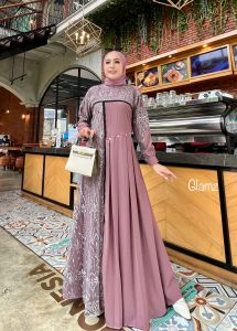 Zahira1808 Alnaira Bahan Tile Bordir Mix Royal Twiss Gamis Murah Trendi Baju Syari Muslim Wanita Ibu Terlaris Baju Pesta Adem Nyaman Di Pakai Real pict