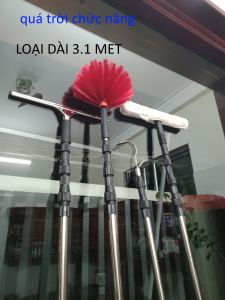 Chổi quét mạng nhện vệ sinh trần nhàsào rút inox đa năng kết hợp lau kính+gạt nước mưamóc cành câyhái hoa quả trên caocán vợt cáphơi đồ