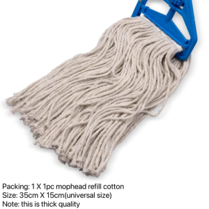 Heavy duty mophead refill cotton mop head rayon mop cotton yarn mop head water absorption spin mop head replacement mop with squeezer magic mop for wiping floor cleaning tools mop head absorbent cleaning floor mops mop for floor tiles flat mop head only